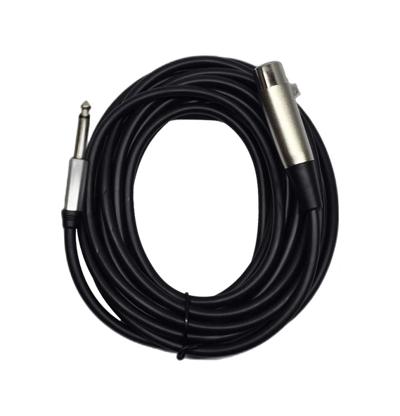 5 Metre 6.35 Mm To Xlr Dişi Ses Kablosu - Çivi Jak To Xlr Konnektör Mikser Ve Amfi Kablosu ürün görseli 1