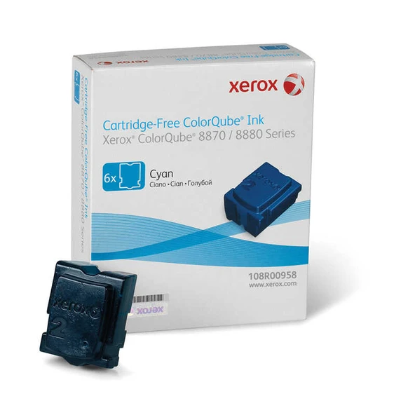 Xerox ColorQube 8870-108R00958 Mavi Orijinal Katı Mürekkep Altılı ürün görseli 1