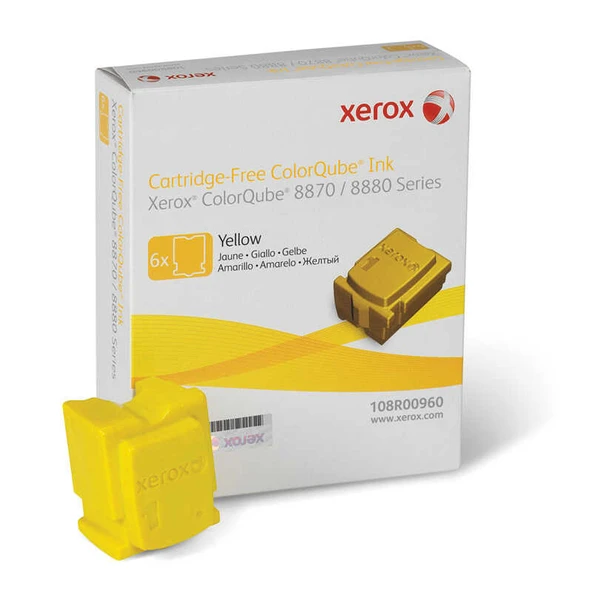 Xerox ColorQube 8870-108R00960 Sarı Orijinal Katı Mürekkep Altılı ürün görseli 1