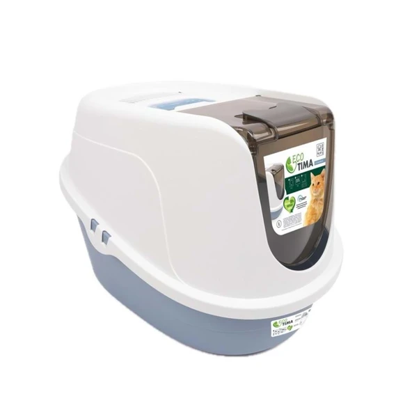 M-Pets Eco Tıma Kedi Tuvaleti Mavi L ürün görseli 1