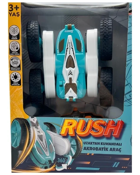 Go Kidy Rush 360 Uzaktan Kumandalı Akrobatik Araç Turkuaz ürün görseli 1