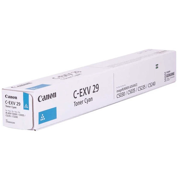 Canon C-EXV-29-2794B002 Mavi Orijinal Fotokopi Toner ürün görseli 1