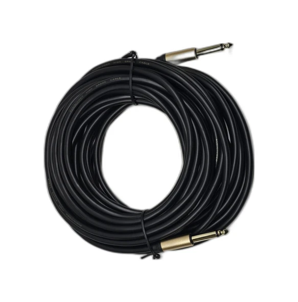 10 Metre 6.35 Mm To 6.35 Mm Ses Kablosu - Çivi Jak Enstrüman Ve Amfi Bağlantı Kablosu - Stereo Jak ürün görseli 1