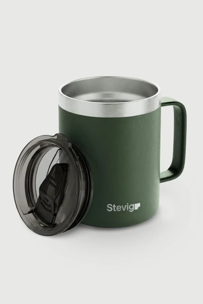 STEVIG 1 CAP DAİLY MUG KUPA ÇELİK TERMOS 350 ML GREEN ST-264 ürün görseli 1