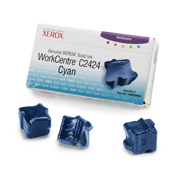 Xerox Workcentre C2424-108R00660 Mavi Orijinal Katı Mürekkep Üçlü ürün görseli 1