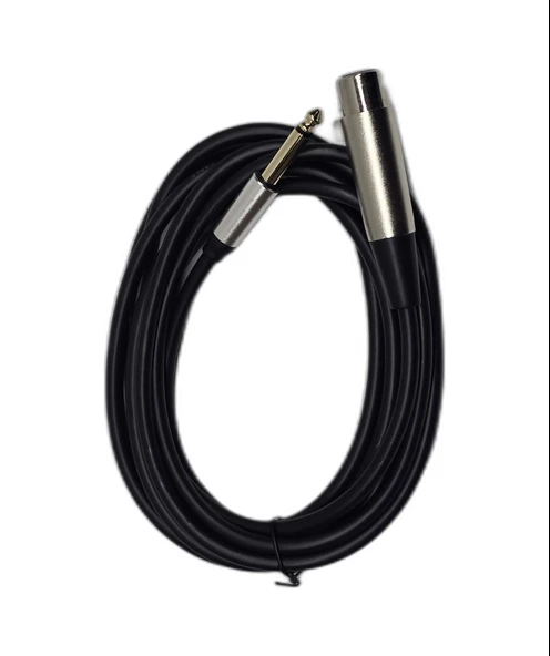 3 Metre 6.35 Mm To Xlr Erkek Ses Kablosu - Çivi Jak To Xlr Konnektör Mikser Ve Amfi Kablosu ürün görseli 1