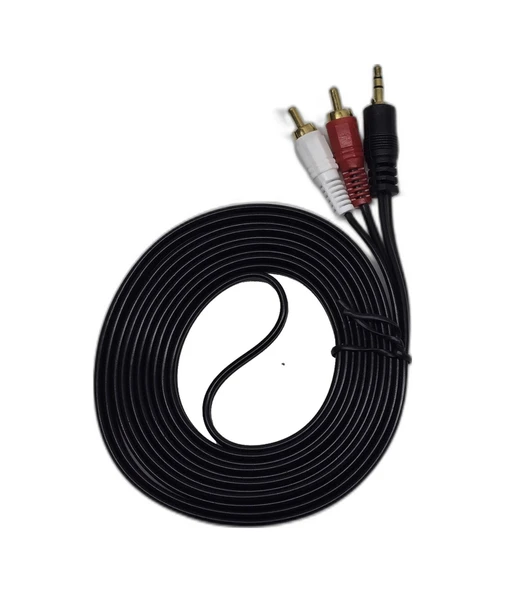 3 Metre 2 Rca To Aux Kablo - 3.5 Mm Stereo Jack Ses Aktarım Kablosu - Kırmızı Beyaz Tos Fiş ürün görseli 1