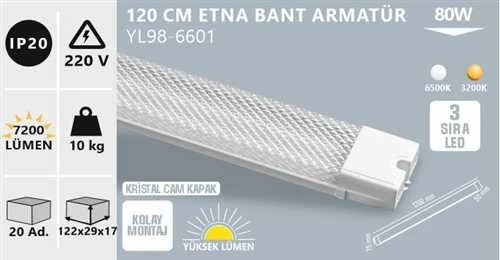 NOAS 80W KRİSTAL BANT ARMATÜR ürün görseli 1