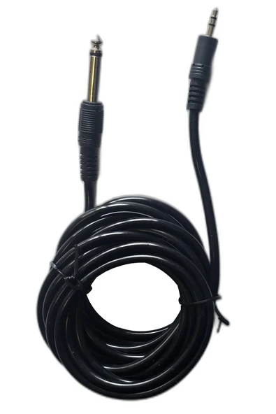 5 Metre 6.35 mm to 3.5 mm Aux Ses Kablosu - Gitar Amfi Hoparlör Dönüştürücü Mono Kablo ürün görseli 1
