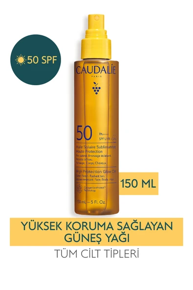 CAUDALİE Yüksek Koruma Sağlayan Güneş Yağı SPF50 ürün görseli 1