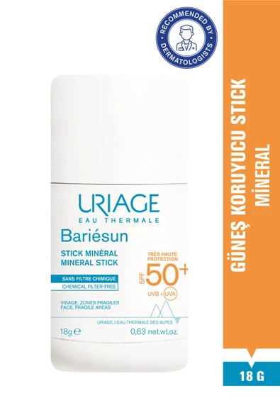 URİAGE BARIESUN SF50+ Yüksek Koruma Faktörlü Mineral Güneş Koruyucu Stick 18 g ürün görseli 1