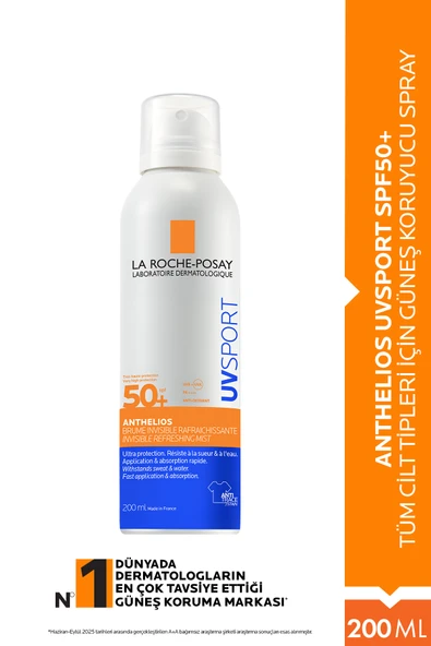 LA ROCHE POSAY Anthelios UVSPORT SPF50+ Ultra Güçlü Güneş Koruyucu SPRAY 200 ml ürün görseli 1
