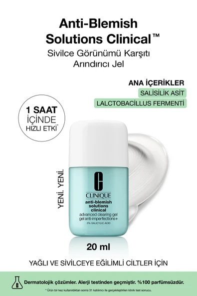 CLİNİQUE Anti Blemish Clinical™ Görünümü Azaltan Bakım Jeli 20ml ürün görseli 1