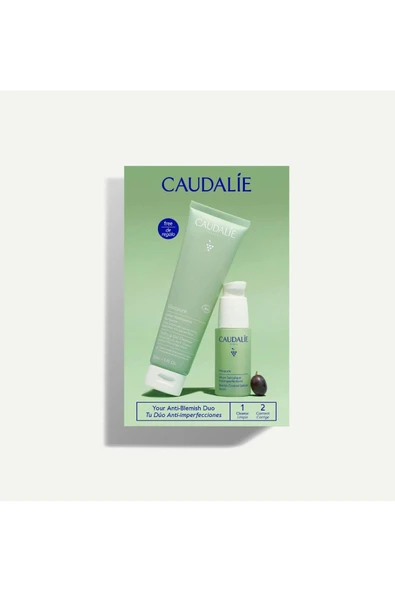 CAUDALİE Akne Karşıtı Bakım Seti - Vinopure Serum 30ml + Temizleme Jeli 150ml ürün görseli 1
