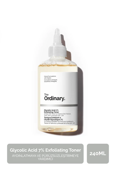 THE ORDİNARY Glycolic Acid 7% Exfoliating Toner - Aydınlatmaya ve Pürüzsüzleştirmeye Yardımcı Tonik 240ml ürün görseli 1