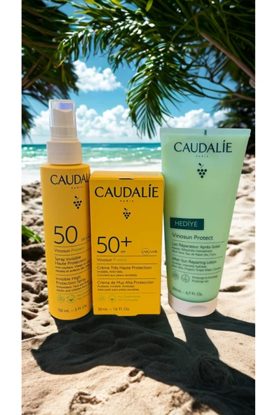 CAUDALİE GÜNEŞ HEDİYELİ YAZ SETİ 4 (vınosun cream+vınosun sprey+vınosun losyon) ürün görseli 1