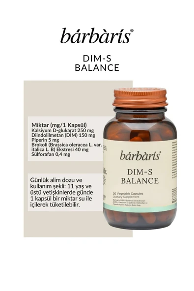 BARBARİS DİM-S BALANCE 30 CAPSULES - Resim 2