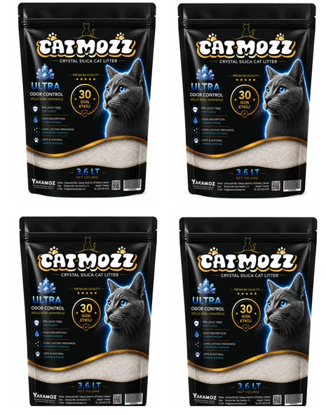 Catmozz Premium Kristal Silika Kum 4'lü 3.6 LT ürün görseli 1