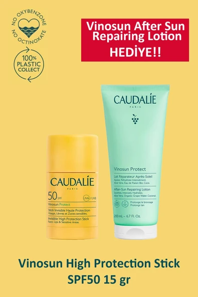 CAUDALİE Vinosun Protect Invisible High Protection Stick SPF50+ 15 gr + Caudalie Vinosun After Sun R ürün görseli 1