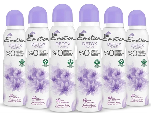 Emotion Detox Floral Kadın Deodorant 150 ml (6 adet) ürün görseli 1