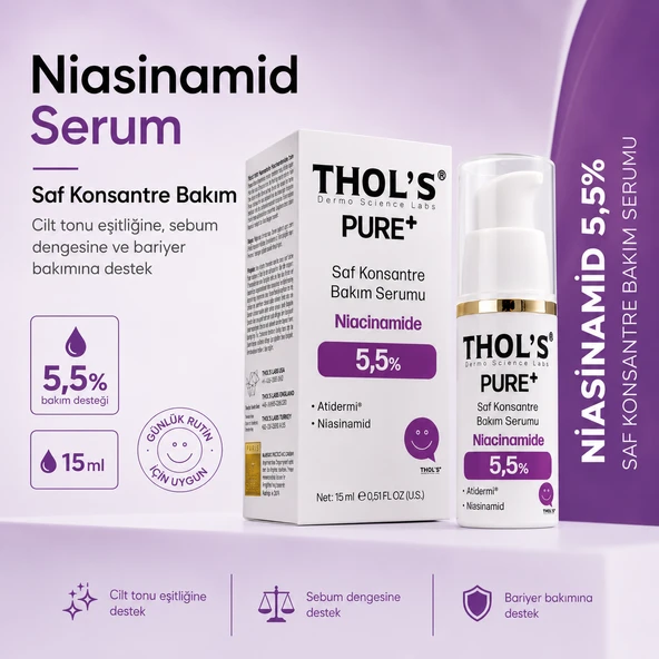 THOL’S PURE+ Niacinamide 5,5% Saf Konsantre Bakım Serumu - 15 ml ürün görseli 1