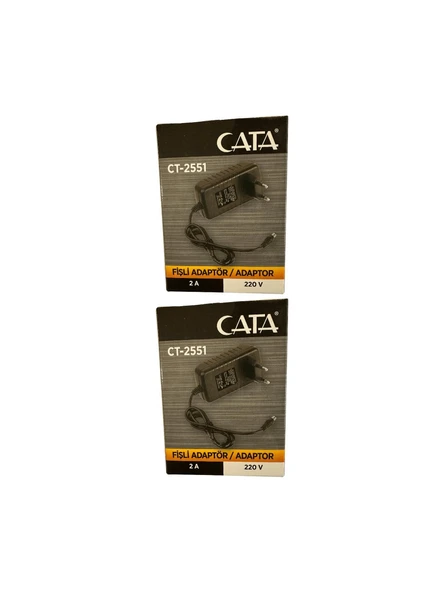 CATA CT-2551 2 Amper 220V Fişli Adaptör (2 Adet) ürün görseli 1