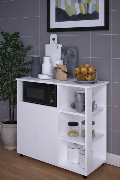 mokaparkavm 2 Kapaklı Çok Amaçlı Mikro Dalga Şık Fırın Doplabı Beyaz ürün görseli 1