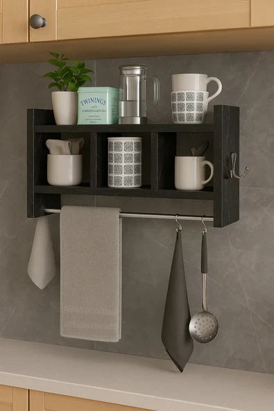 moka park avm Erguvan çok amaçlı mutfak rafı duvar tipi mutfak banyo uyumlu düzenleyici şık trend ürün görseli 1