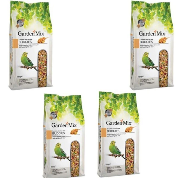 Gardenmix Platin Ballı Muhabbet Kuşu Yemi 1 kg X 4 Adet ürün görseli 1