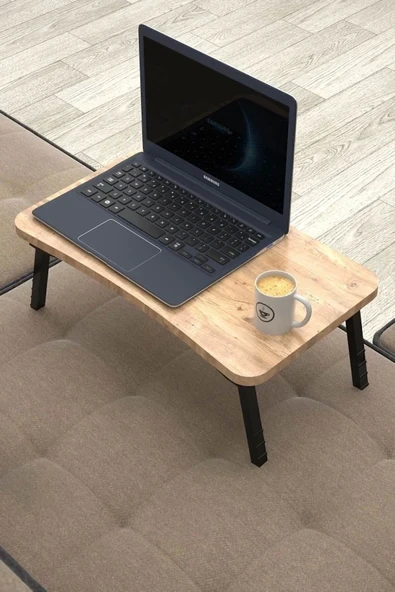 Mobezzo Modülare Laptop Sehpası Seyyar Kahvaltı Masası Katlanır Çalışma Sehpası Atlantik Çam ürün görseli 1