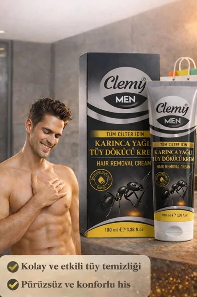 CLEMY 100ML TÜY DÖK.KREM ERKEK KARINCA YAĞI ürün görseli 1