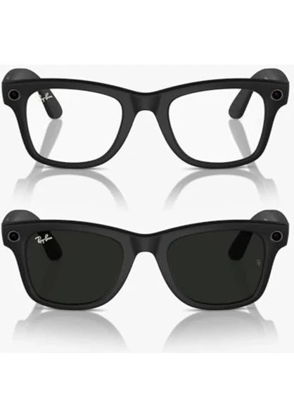 Ray-Ban Meta Wayfarer Gen 2 RW4012 601/1M - 53 Beden Parlak Siyah-Şeffaf Yeşil Akıllı Gözlük ürün görseli 1