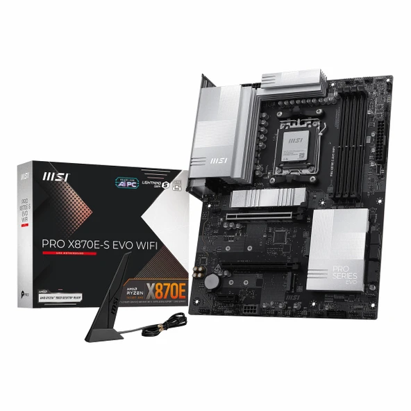 MSI Pro X870E-S Evo WiFi DDR5 (8200MHz)OC M.2 HDMI/USB-C PCIe 5.0 AM5 ATX Anakart ürün görseli 1