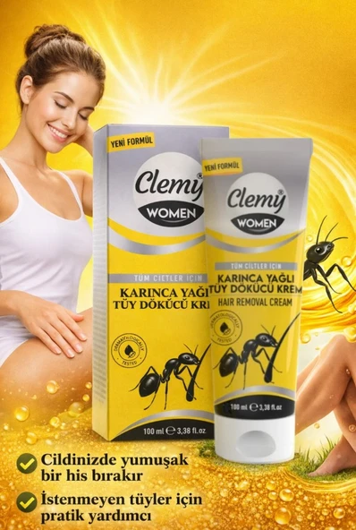 CLEMY 100ML TÜY DÖK.KREM BAYAN KARINCA YAĞI ürün görseli 1