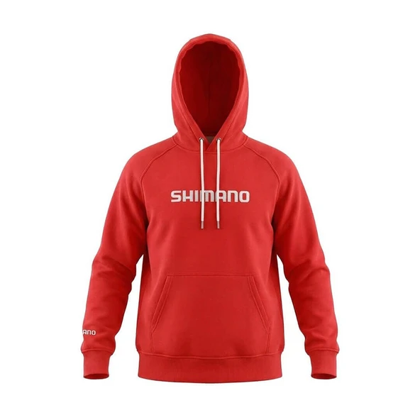 Shimano Hoodie Kapüşonlu Red Balıkçı Sweatshirt ürün görseli 1