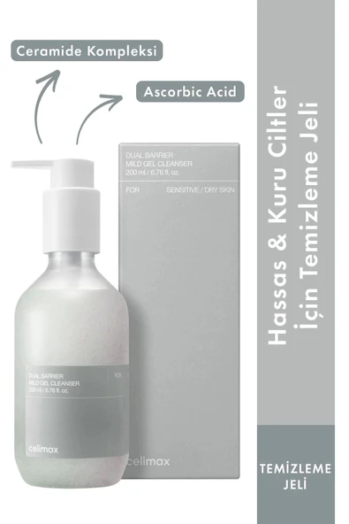 Hassas Ve Kuru Ciltleri Nemlendiren Nazik Jel Temizleyici - Dual Barrier Mild Gel Cleanser 200 ml ürün görseli 1