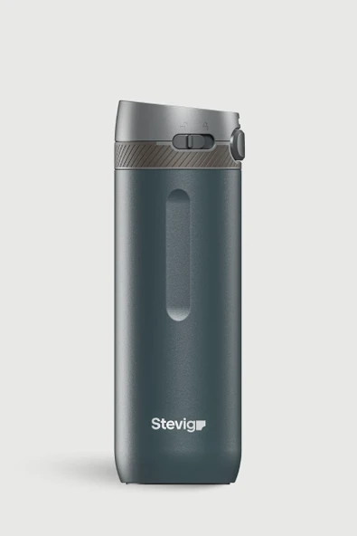 STEVIG 4 ACTION TRIGGER-CONTROL ÇELİK TERMOS 500 ML DARK NAVY ST-227 ürün görseli 1