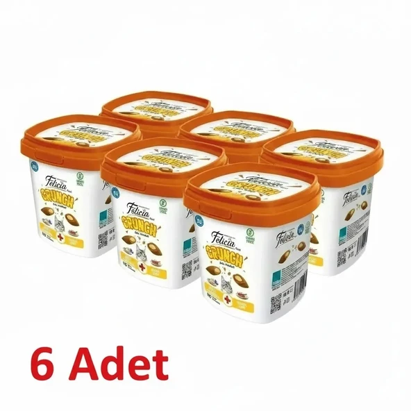 Felicia Crunch Anti Hairball Kedi Ödülü 100 Gr 6'lı ürün görseli 1