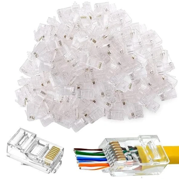 OEM EZ RJ45 CAT6 YENI NESIL DELIKLI KONEKTÖR ürün görseli 1