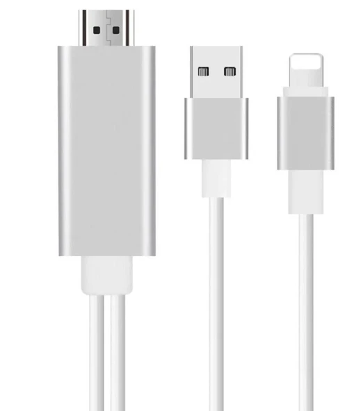 Oem 7522C Lightning To HDMI Görüntü Aktarıcı 1.8m Mobil Telefon Uyumlu Kablo ürün görseli 1