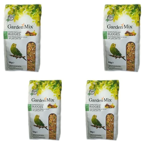 Gardenmix Meyveli Vitaminli Muhabbet Kuşu Yemi 500Gr X 4 Adet ürün görseli 1