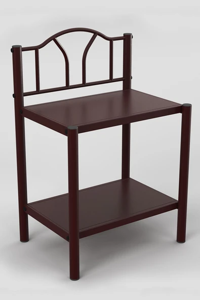 ARGİMO Bella Retro Ferforje Metal Komodin Bordo Çocuk Komodin & Şifonyer ürün görseli 1