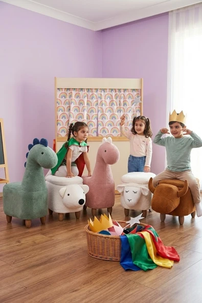 ARGİMO Rodeo Boğa Figürlü Sandıklı Puf Puf & Bench - Resim 8