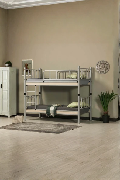 ARGİMO Yurt Genç Çocuk Odası Metal Ranza Ve Karyola 90x200 Ranza ürün görseli 1