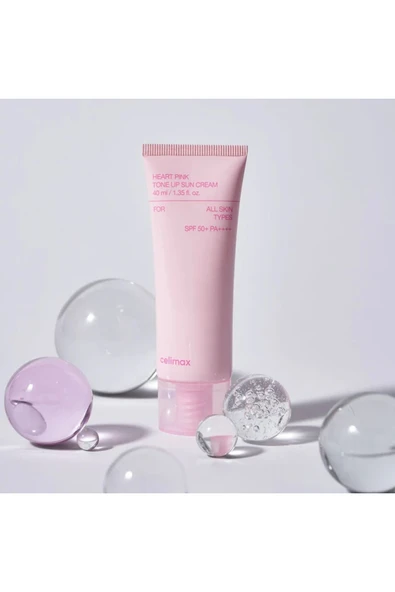 Heart Pink Tone Up Sun Cream Spf Pa / Pembe Tone-up Güneş Koruyucu Krem (VİONİNE) ürün görseli 1