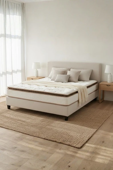 ARGİMO Argimo Cortado Çift Kişilik Pedli Paket Yaylı Yatak 25 cm Yatak 180x200 ürün görseli 1