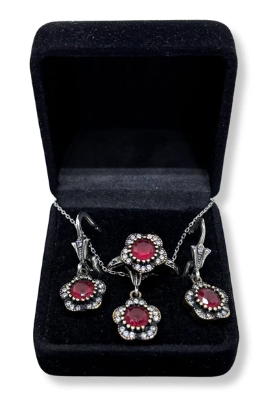 Işıltılı Yakut Gümüş Set&Takım-Mücevher Bahçesi Koleksiyonu ürün görseli 1