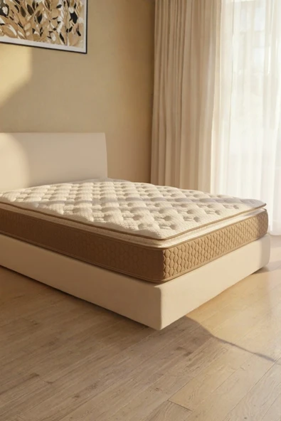 ARGİMO Argimo Mocha Çift Kişilik Pedli Paket Yaylı Yatak 25 cm Yatak 140x200 ürün görseli 1
