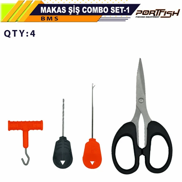 Portfish Boili Makas Şiş Combo Seti 4 lü - Resim 2