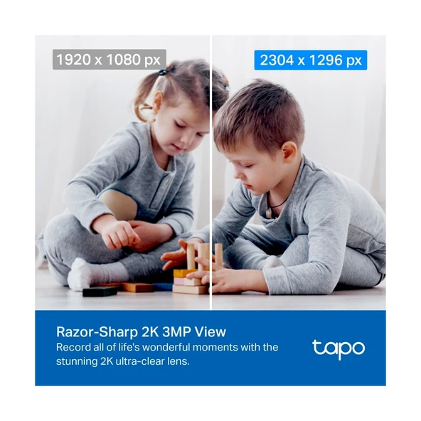 TP-Link Tapo TC71 2K Gece Görüşlü Wi-Fi Kamera - Resim 4